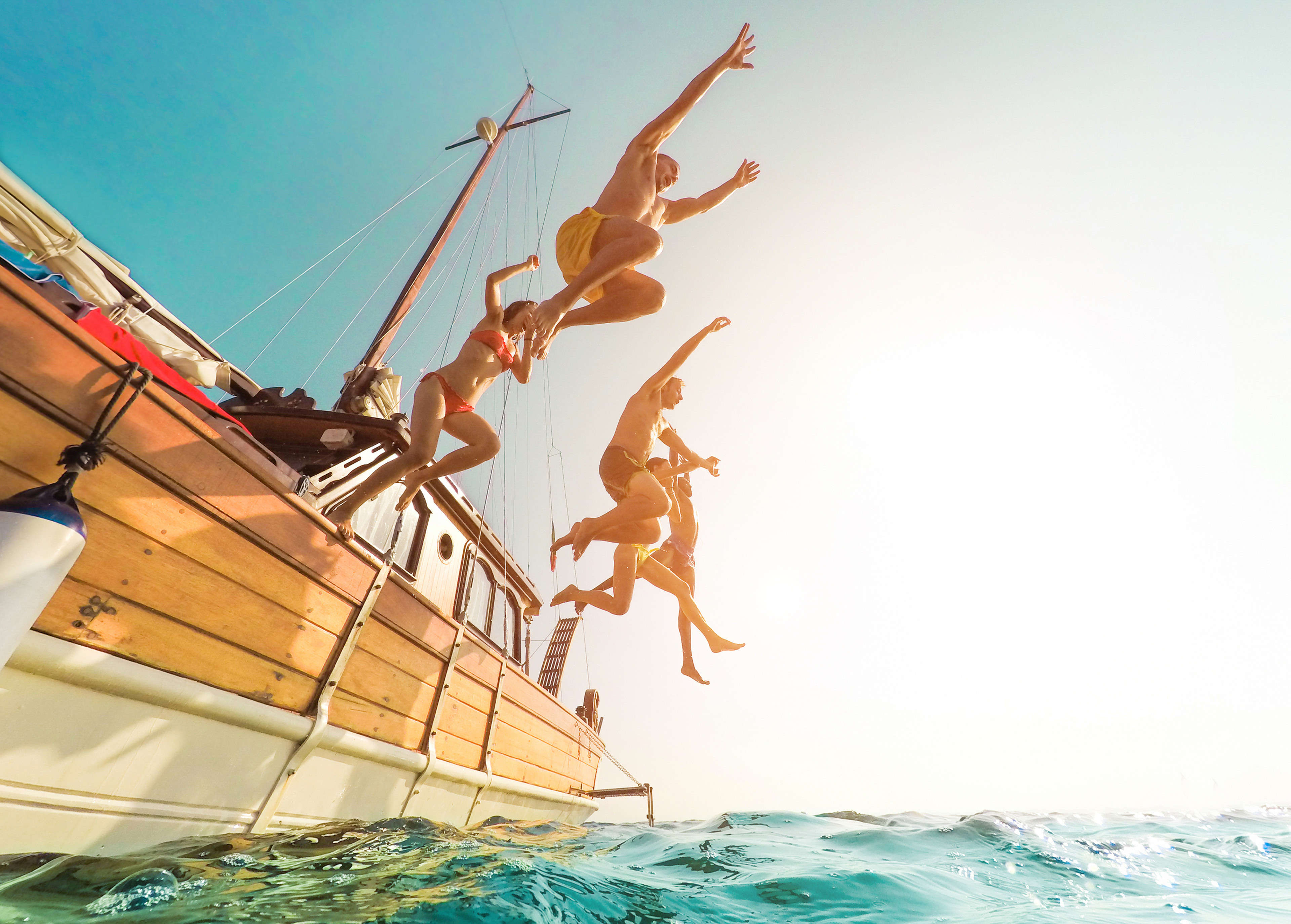 A boat party in Ibiza