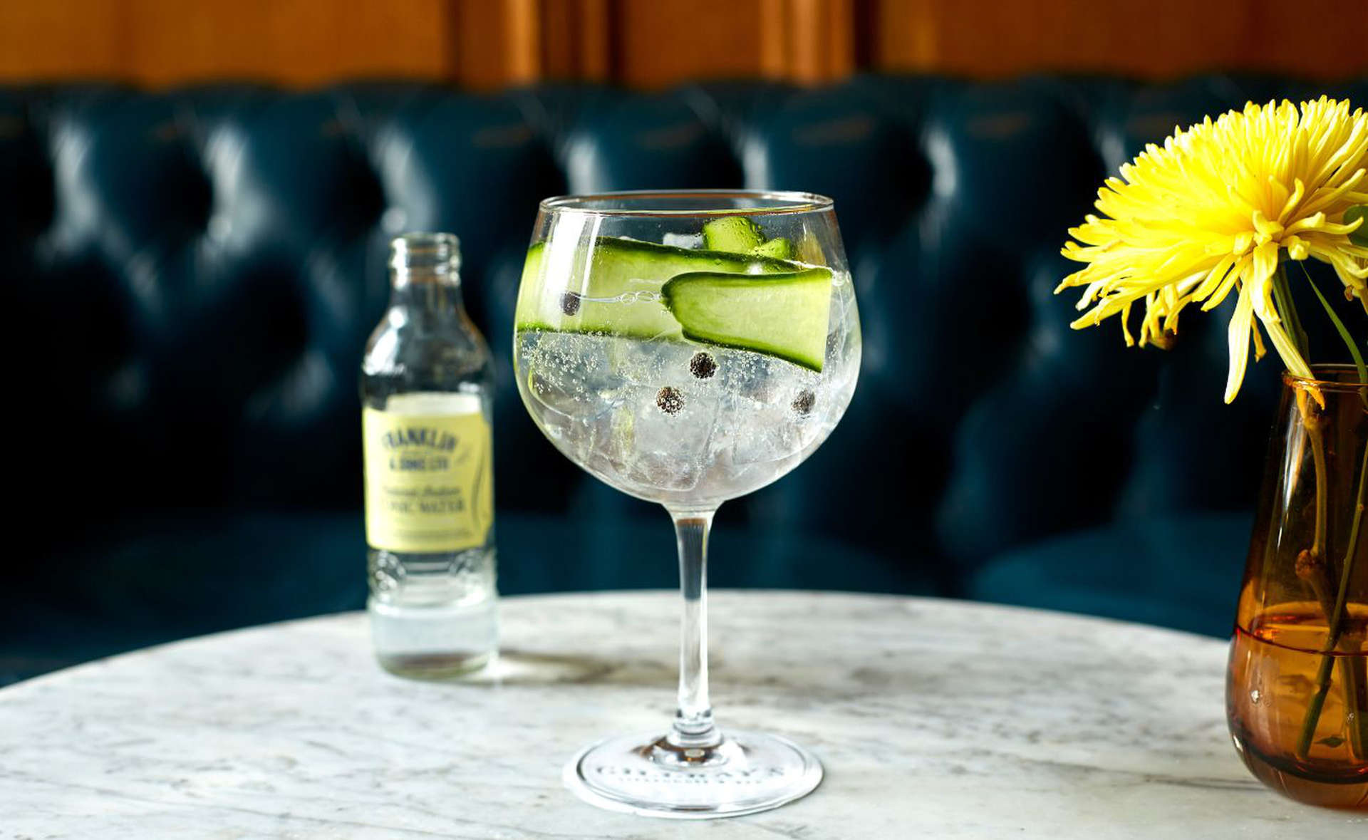 A classic London dry gin and tonic, London Marriott Hotel County Hall
