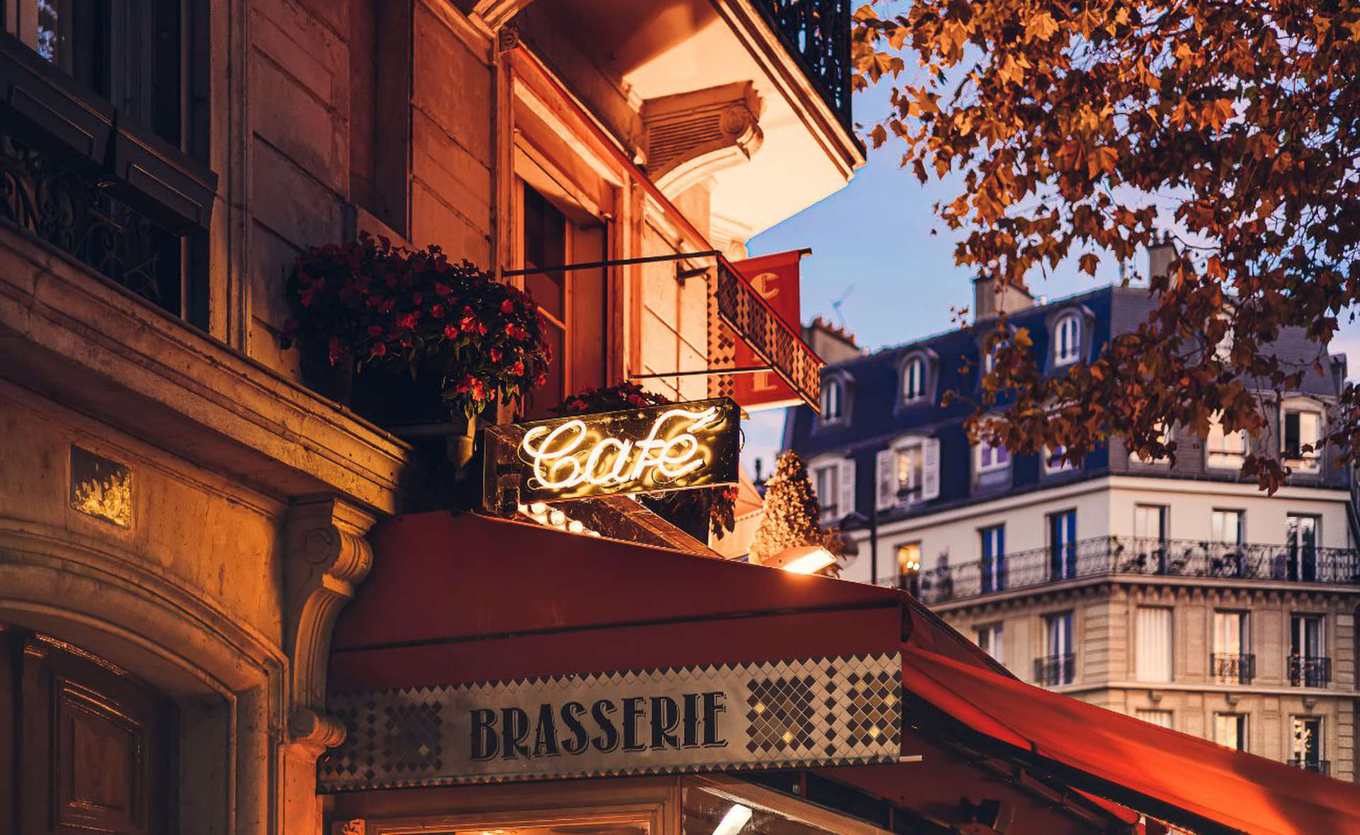 Eine französische Brasserie in Paris 