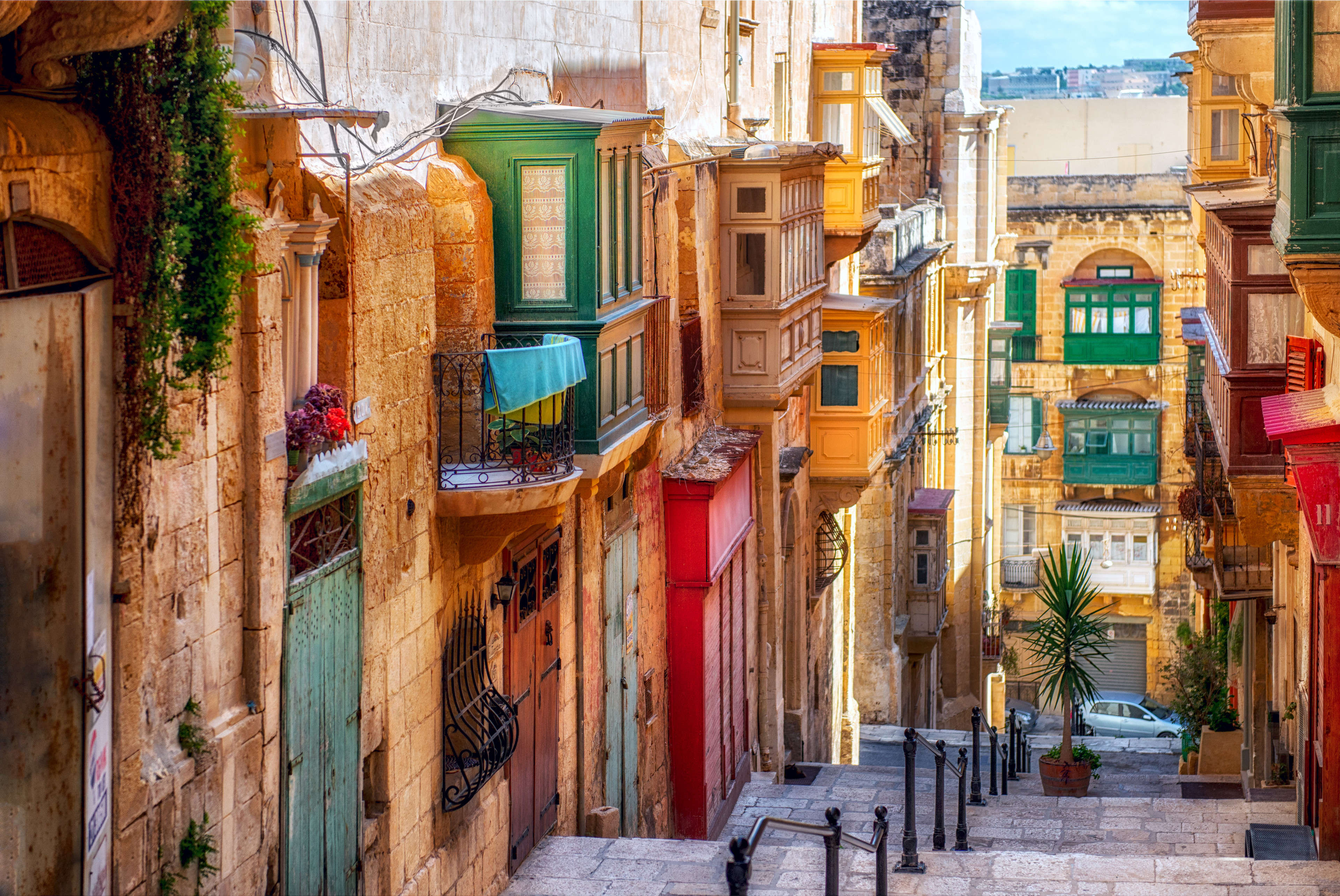 Aerial view on the Spinola Bay, Saint Julian