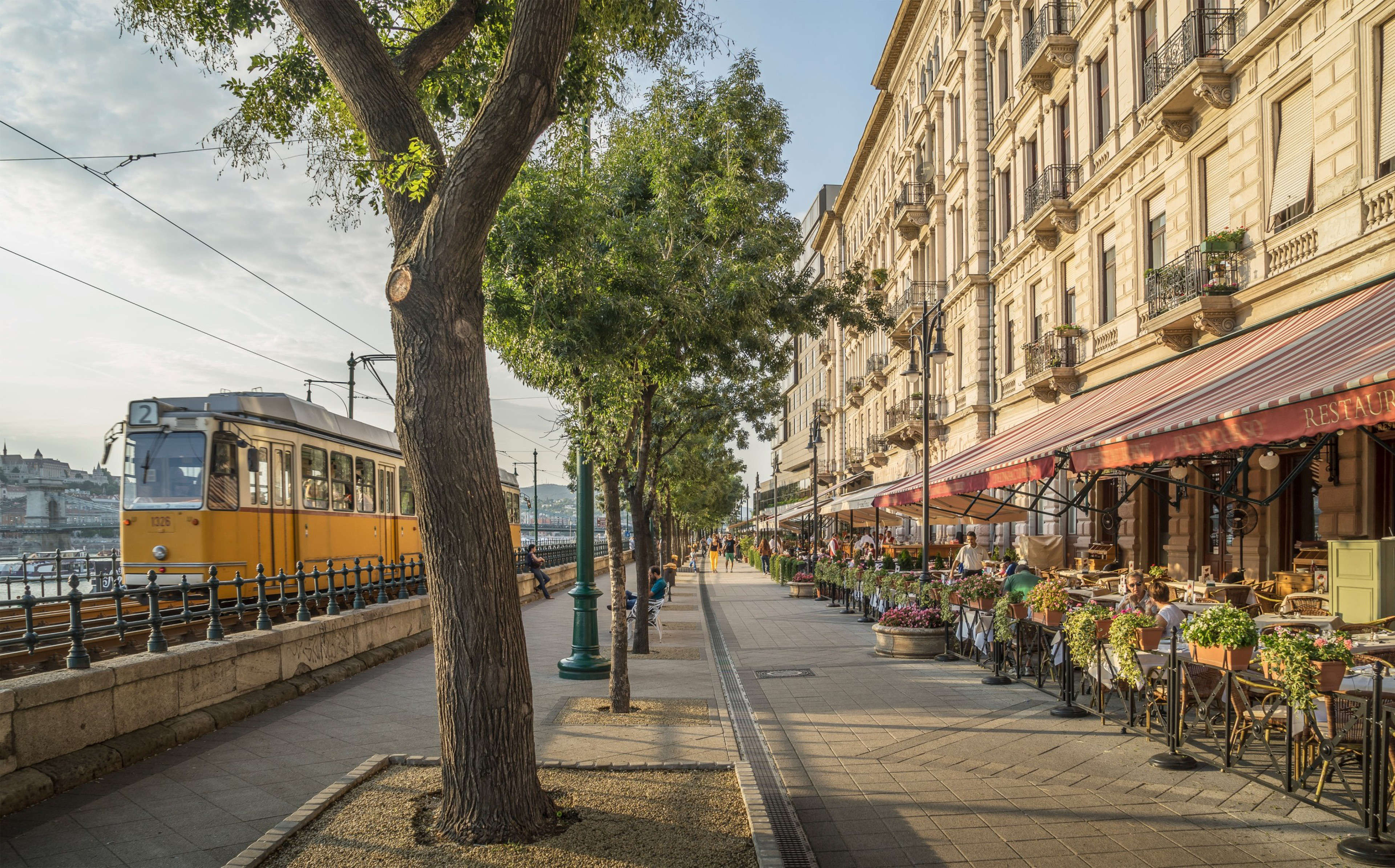A tram in Budapest