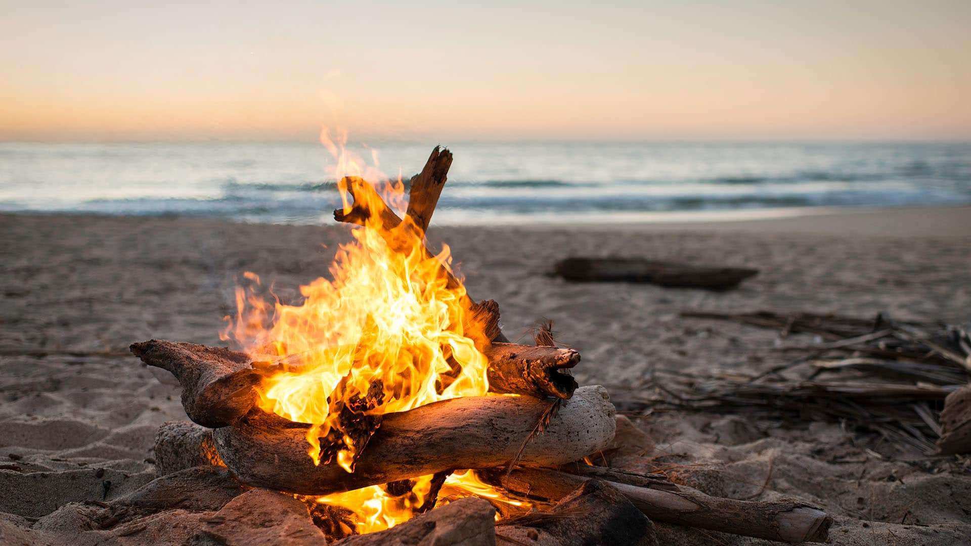 beach bonfire