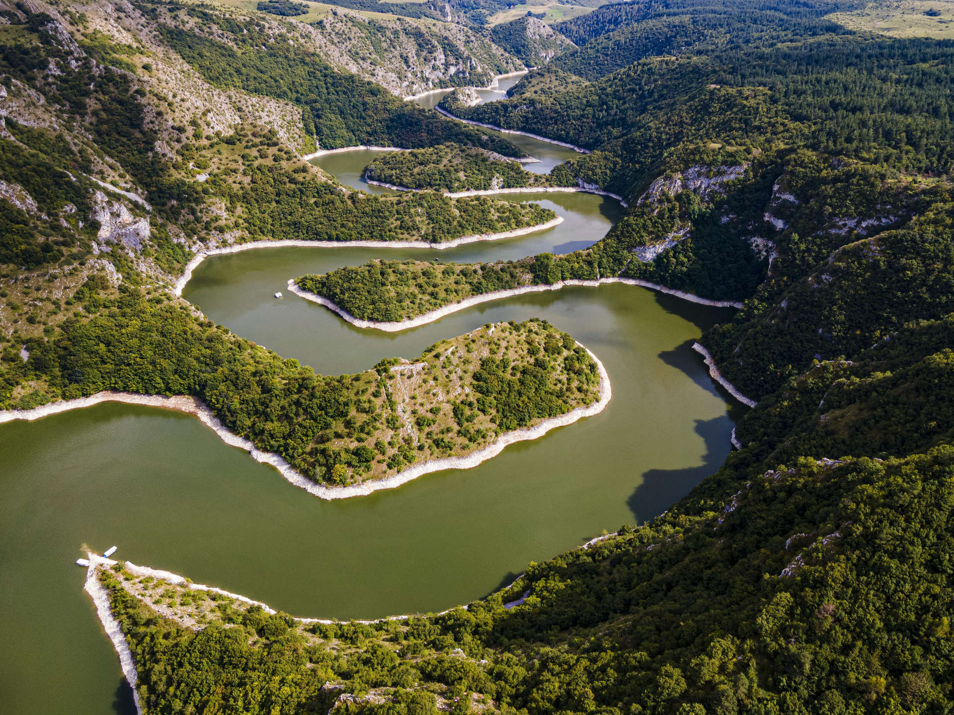 Le anse del fiume Uvac, Serbia