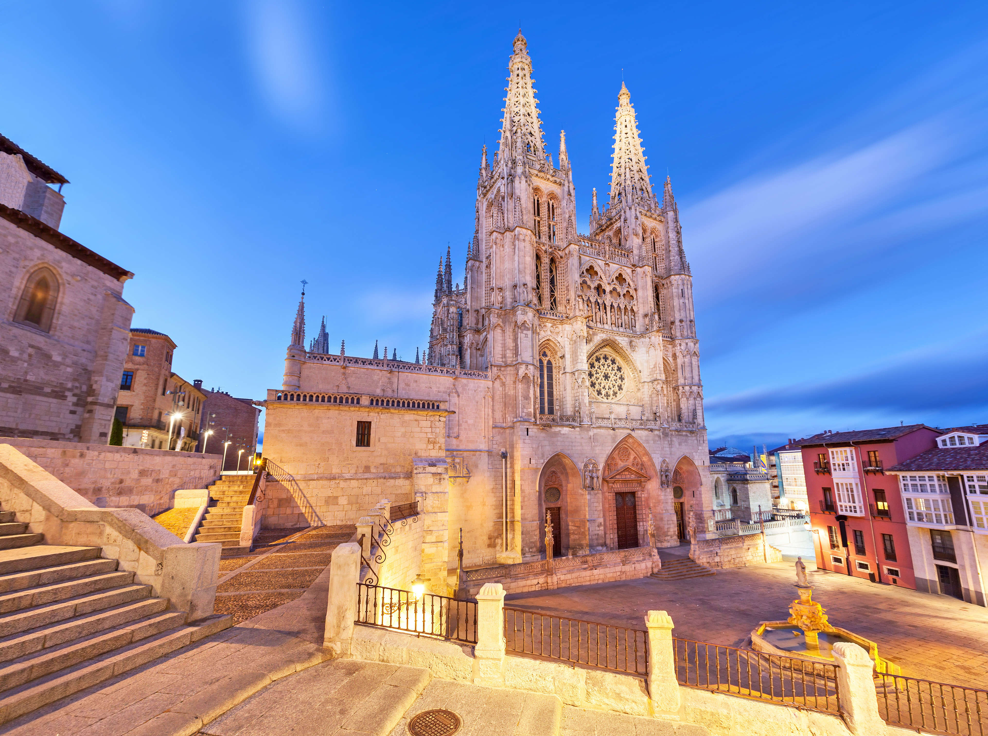 Burgos cathedral in the evening time, Spain
