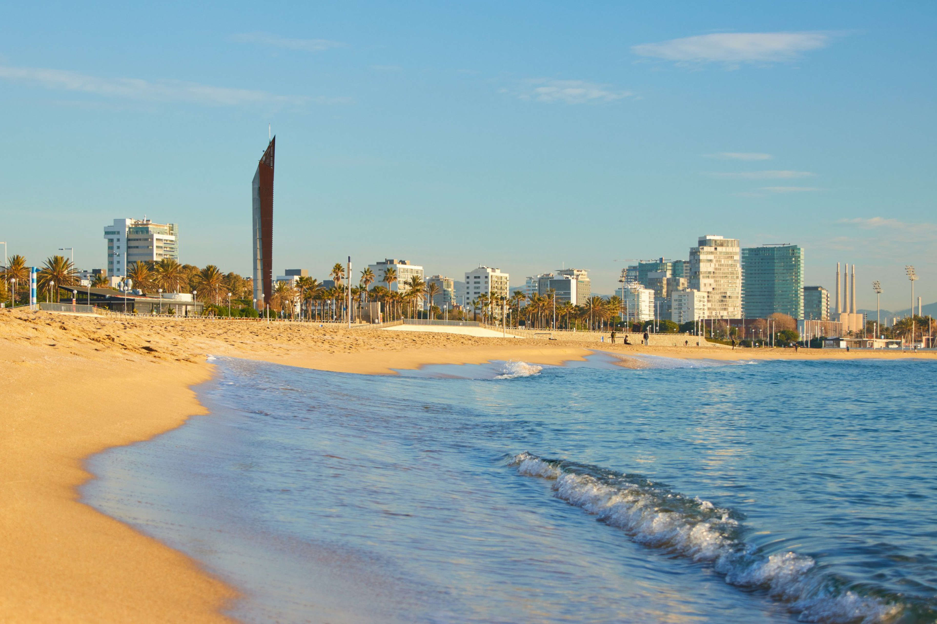 La côte à Barcelone, en Espagne