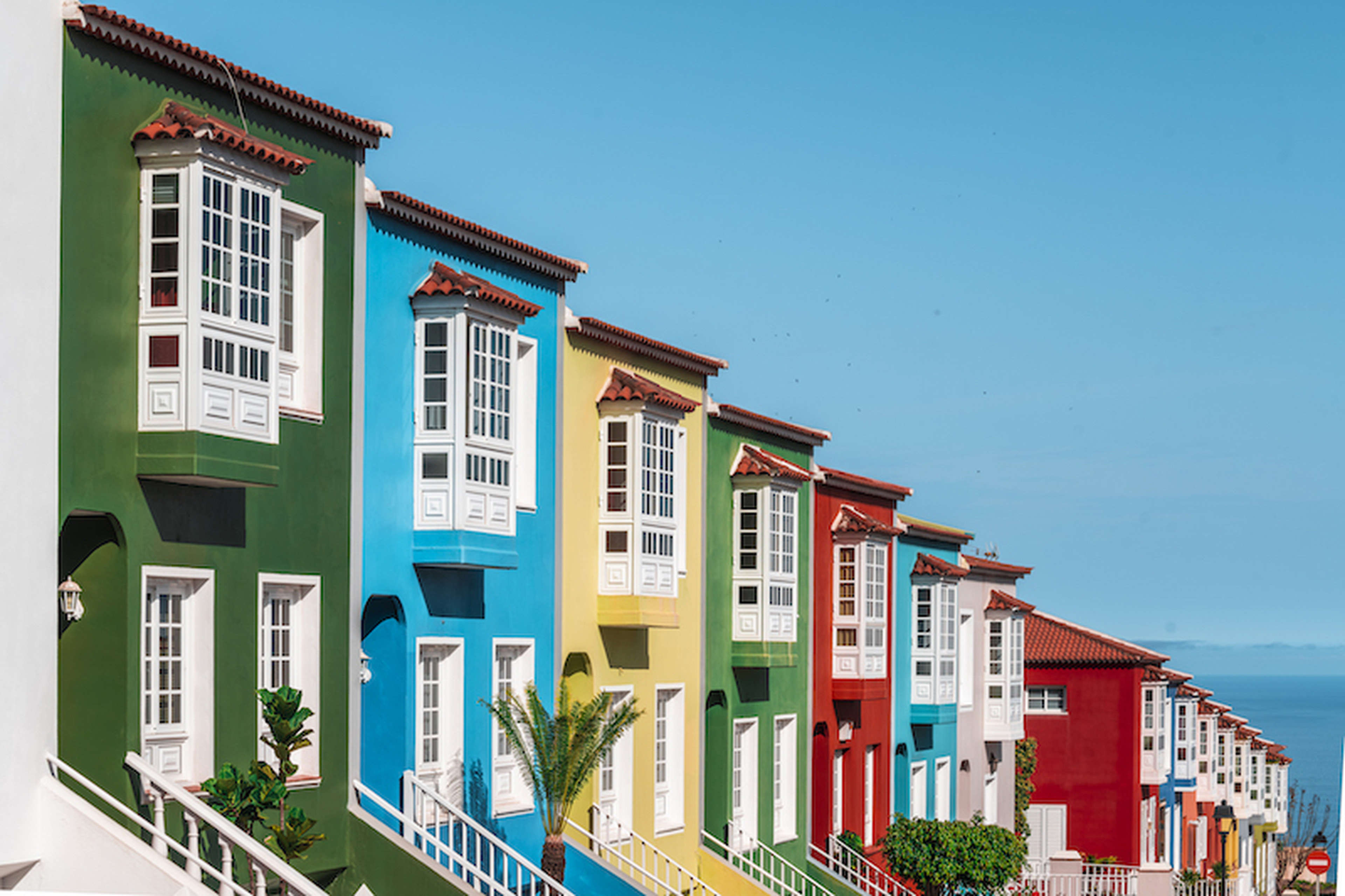 Casas de colores en La Orotava, Tenerife