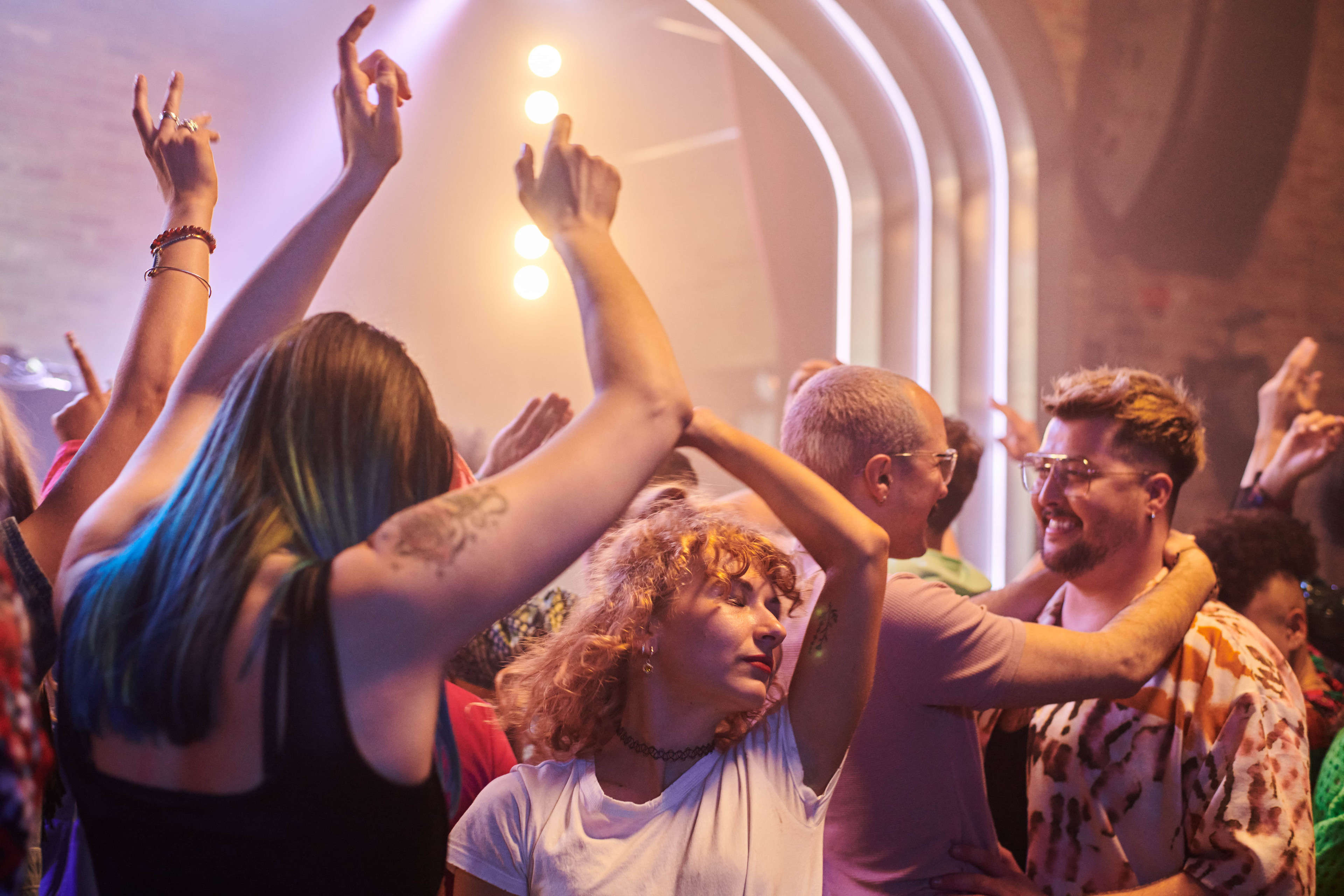 Dancing in a gay LGBTQ club