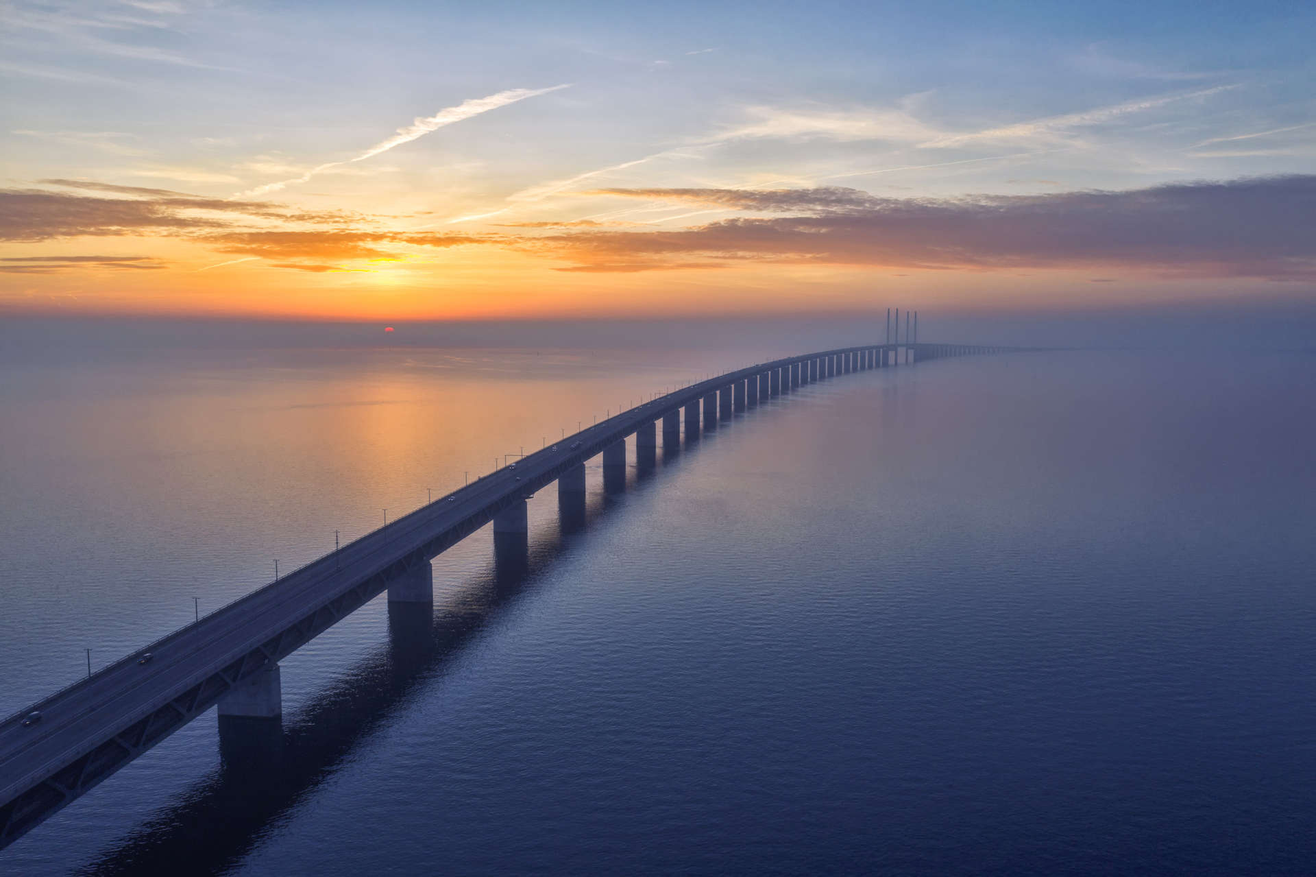 Drive into Sweden from Denmark by taking the magnificent, five-miles-long Øresund Bridge