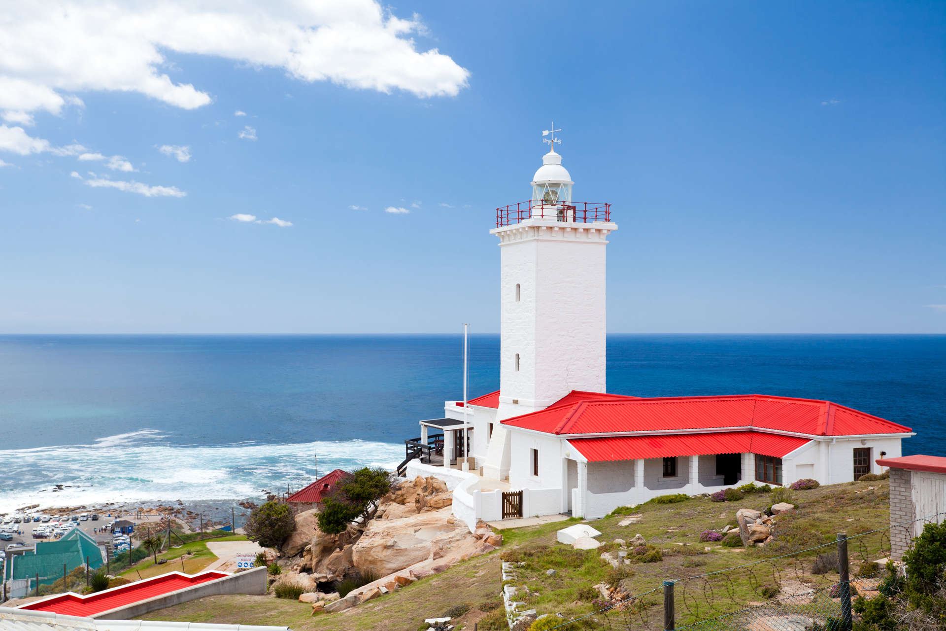 Lighthouse near Mossel Bay, a point along the Garden Route in South Africa