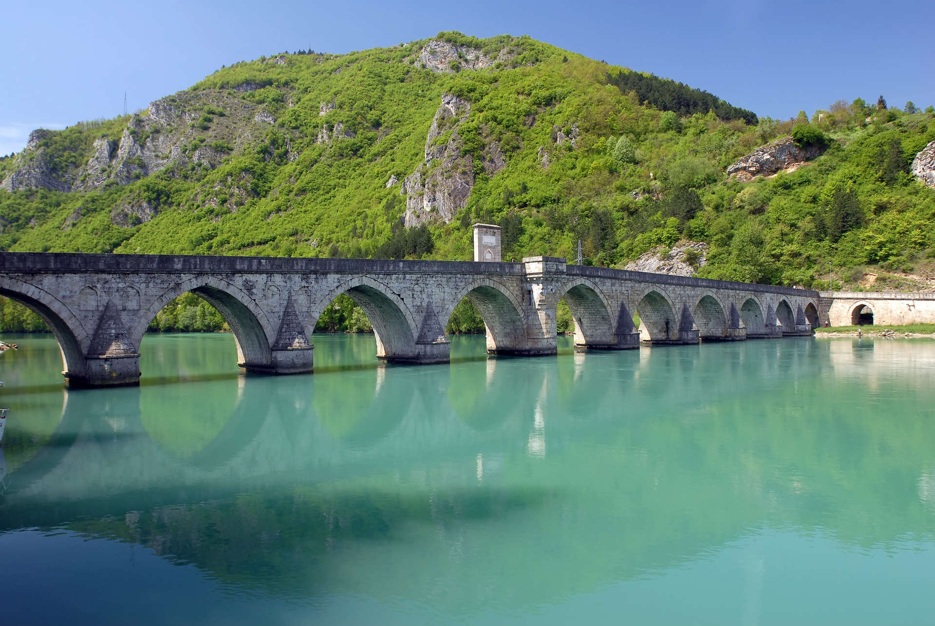 Old stone bridge in Visegrad
