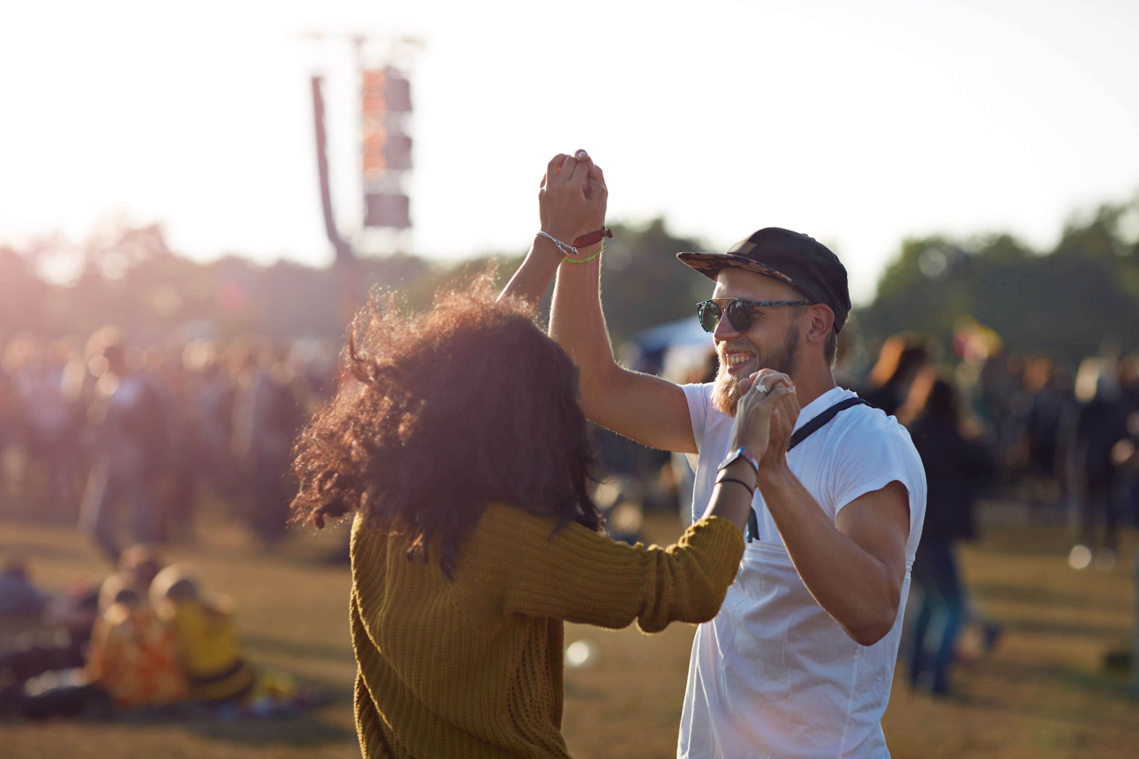 People at a music festival