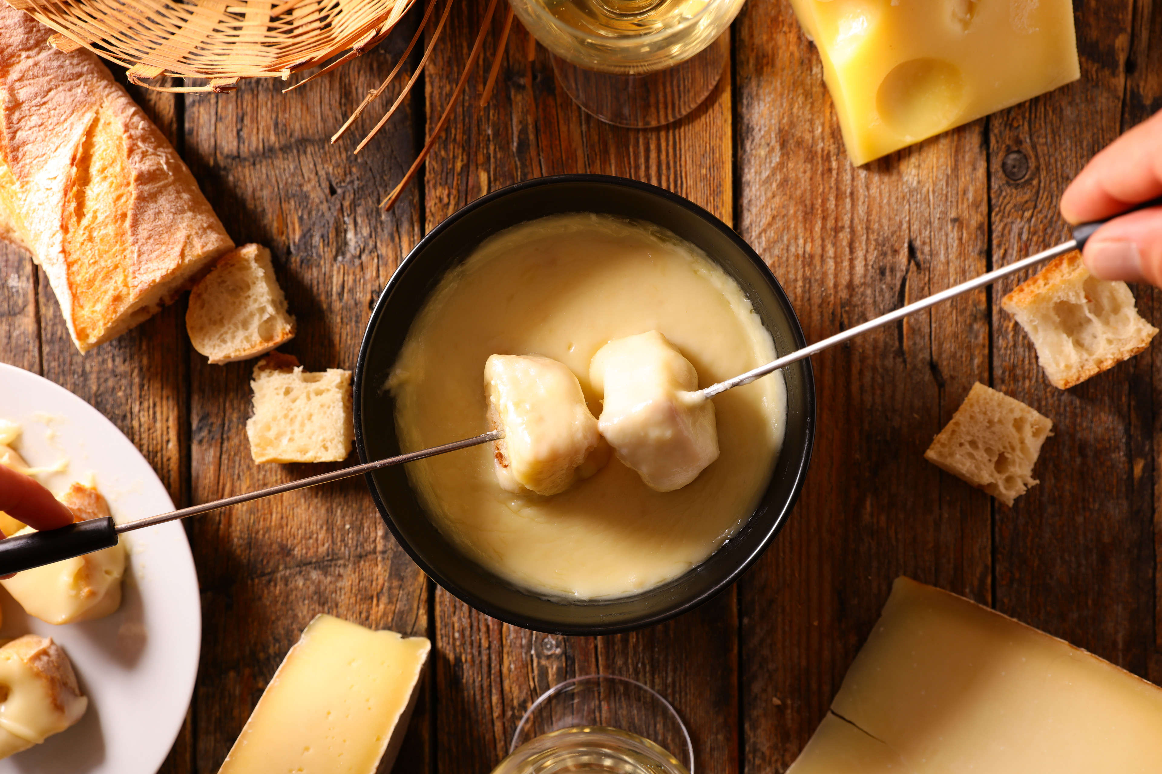 Fondue au fromage suisse