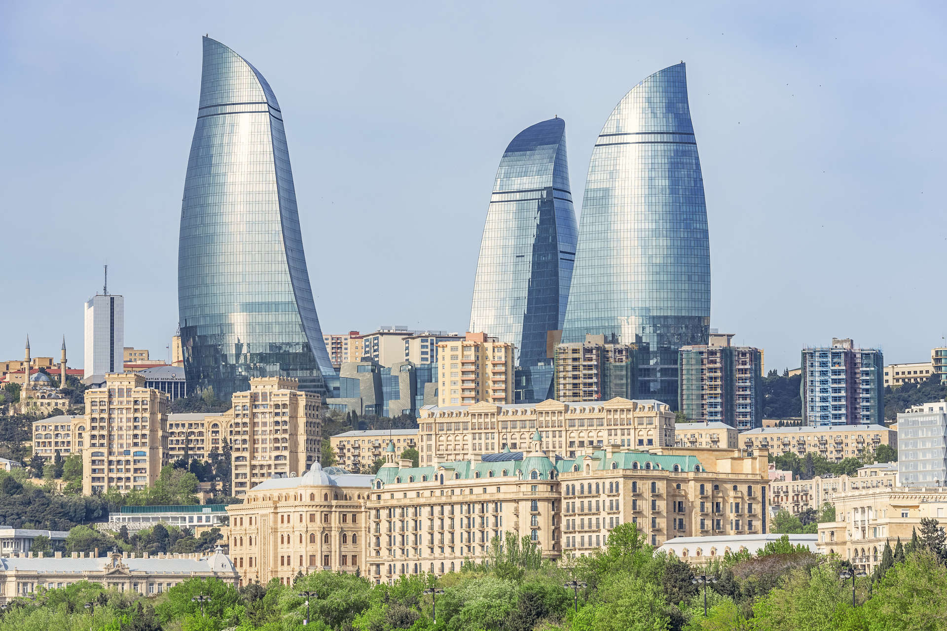 shiny Flame Towers at Baku