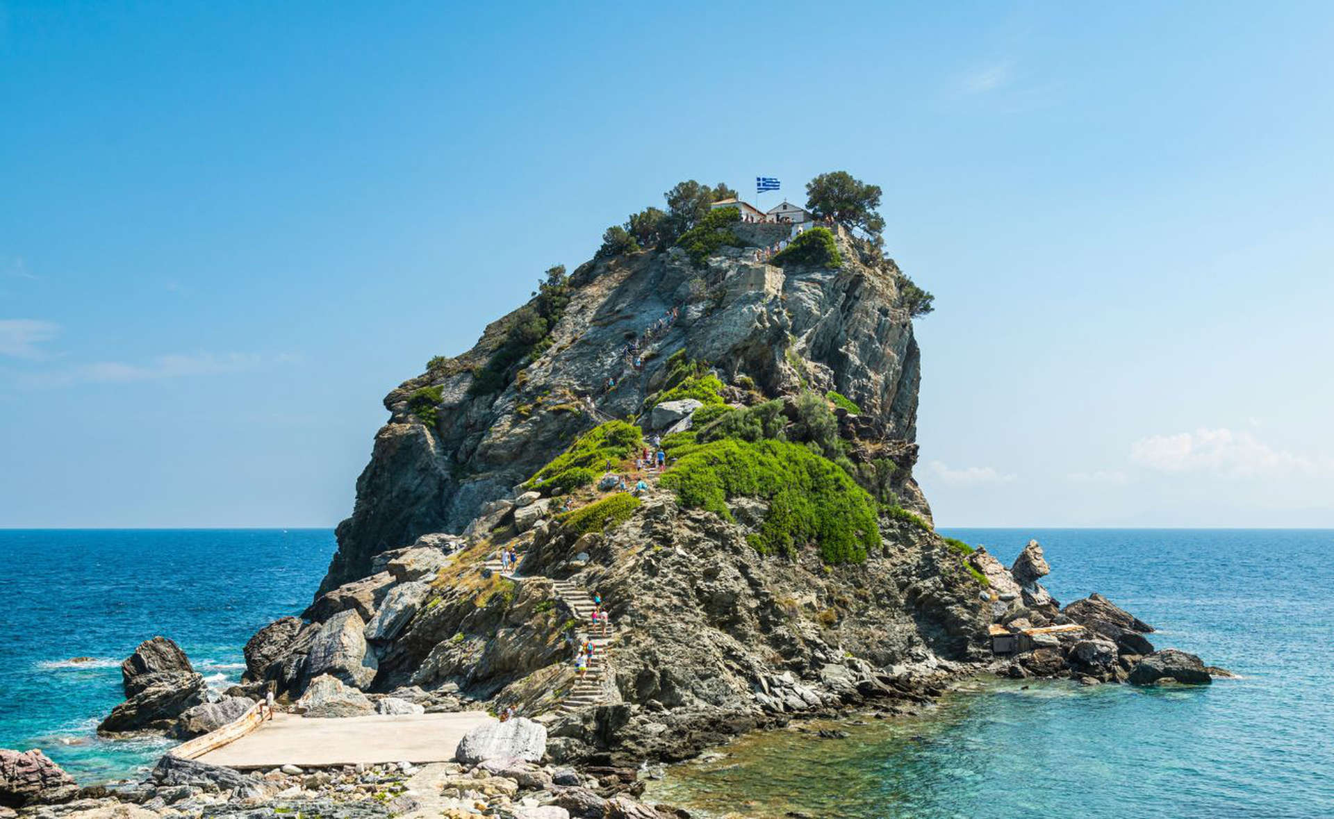 La isla de Skópelos, Grecia