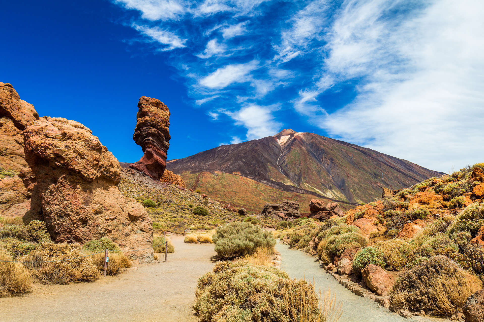 Striking rock formation at Mount Teide, Tenerife