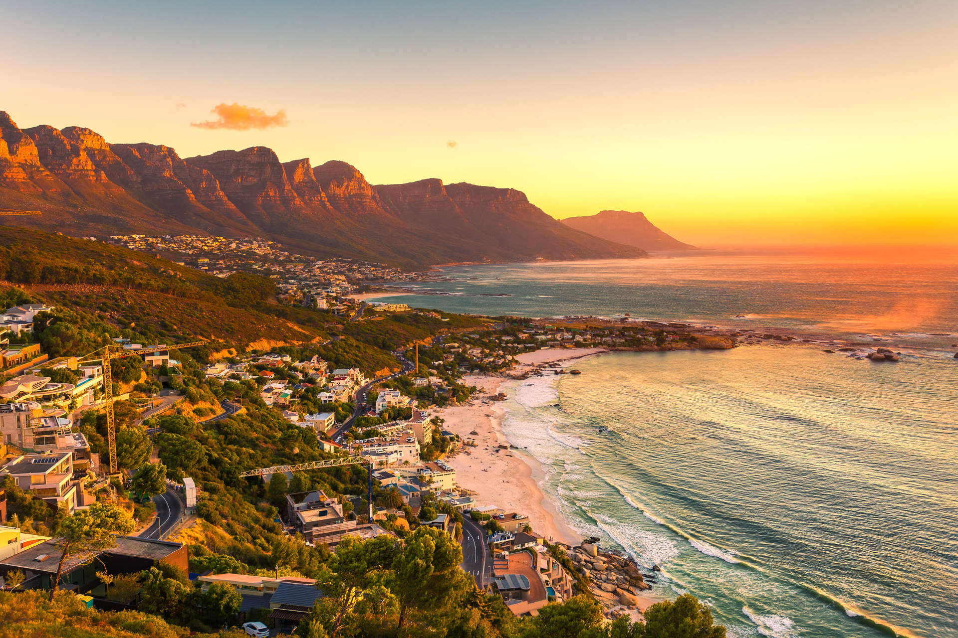 Sunset at Cape Town with scenic view