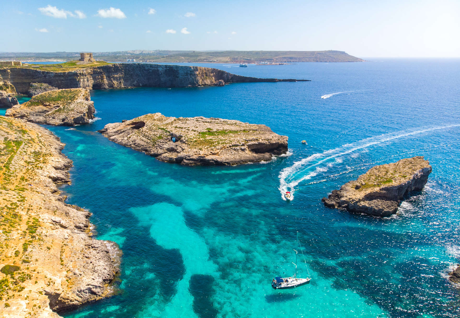 The Blue Lagoon Comino the islet of Cominotto, Malta