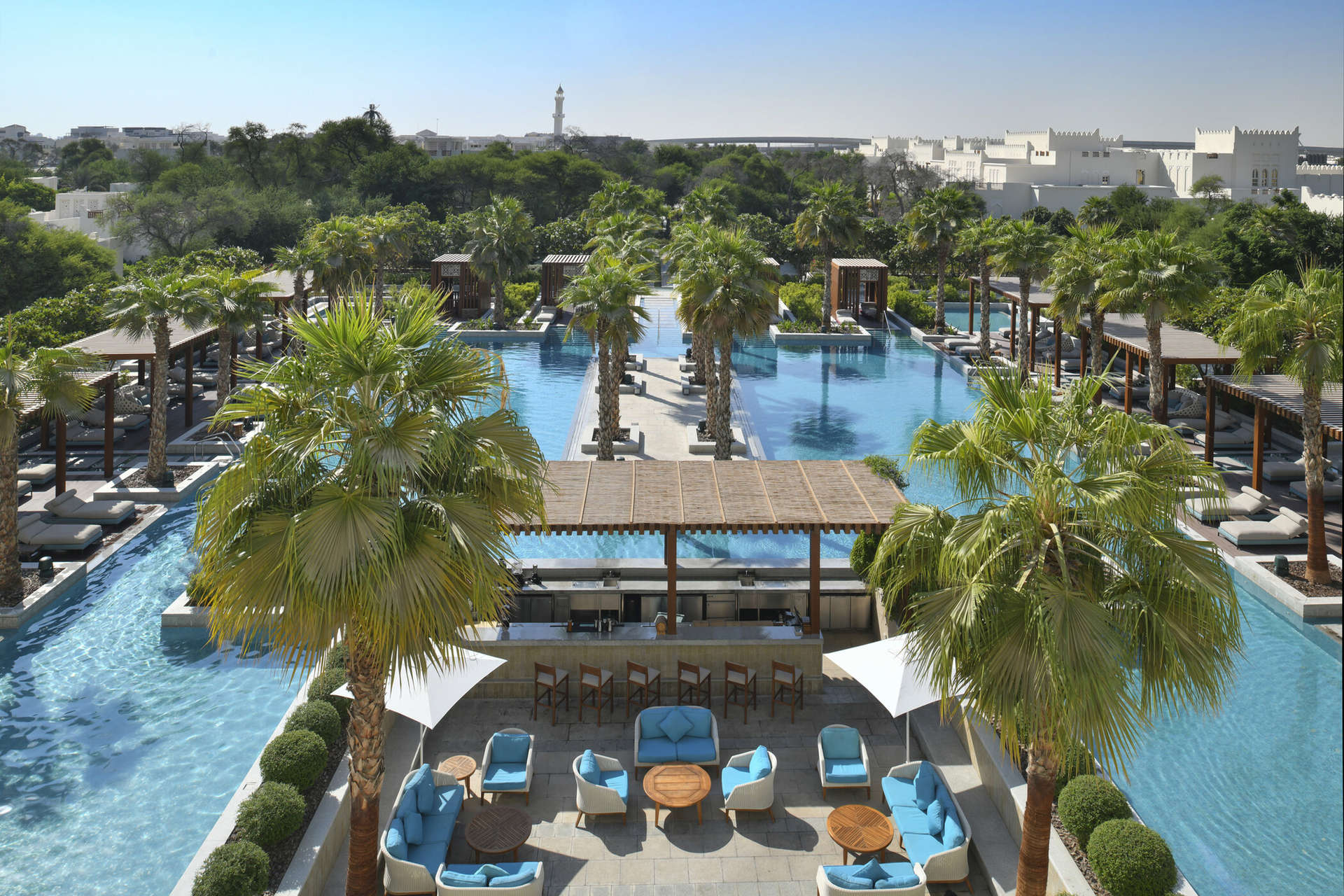 the swim-up bar at Al Messila, a Luxury Collection Resort & Spa, Doha, Qatar