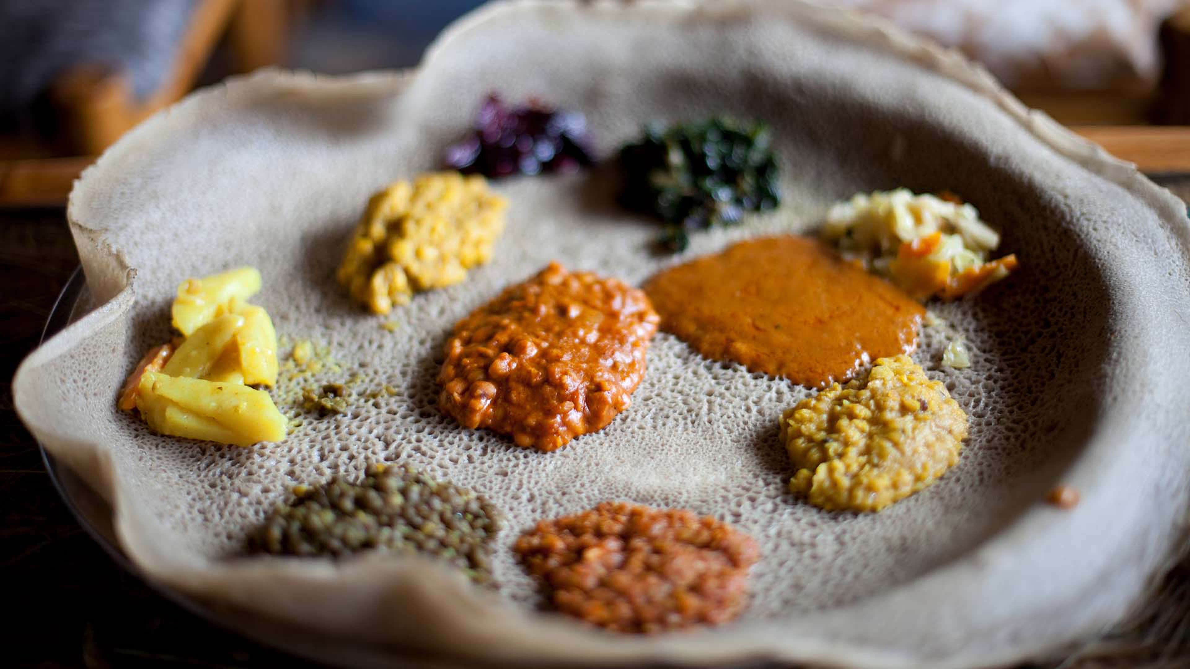 Try the local canjeero bread Injera