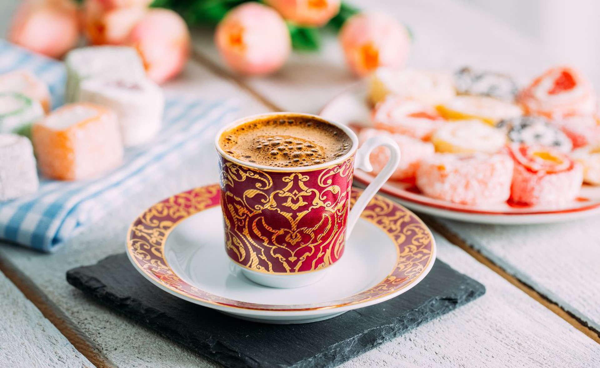 Turkish delight and coffee