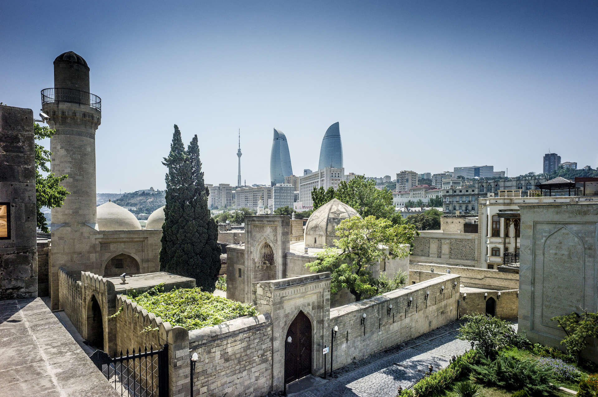 View of the Old Town in the heart of Baku