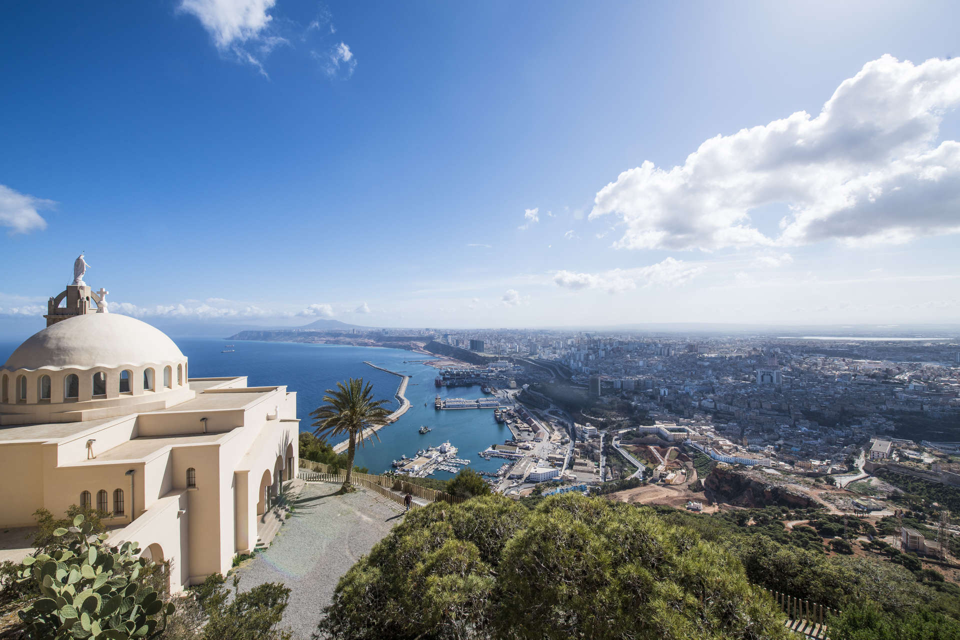 View over Oran with the Santa Cruz Cathedral in the foreground