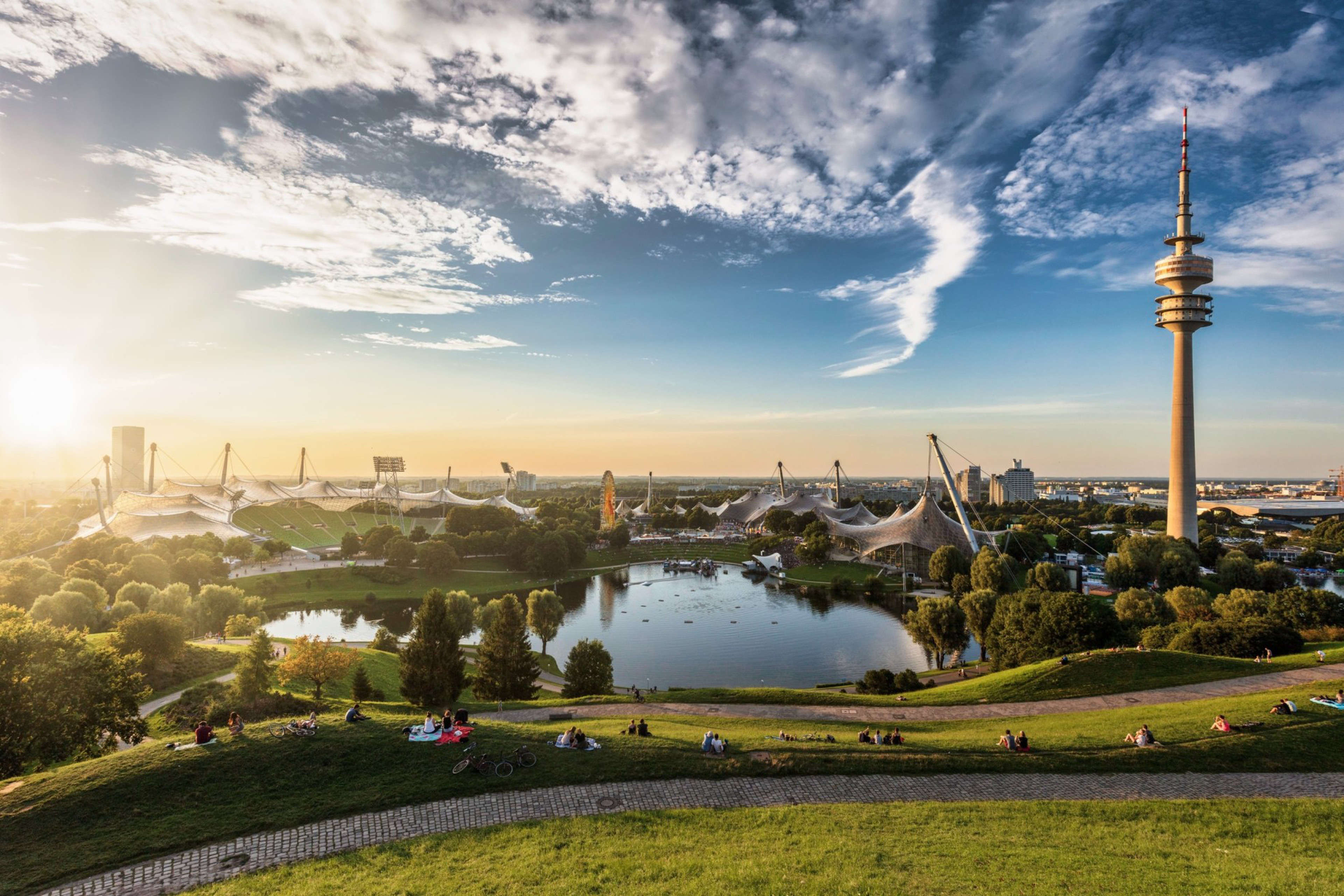 View over Sports Venue, Munich, Bavaria, Germany