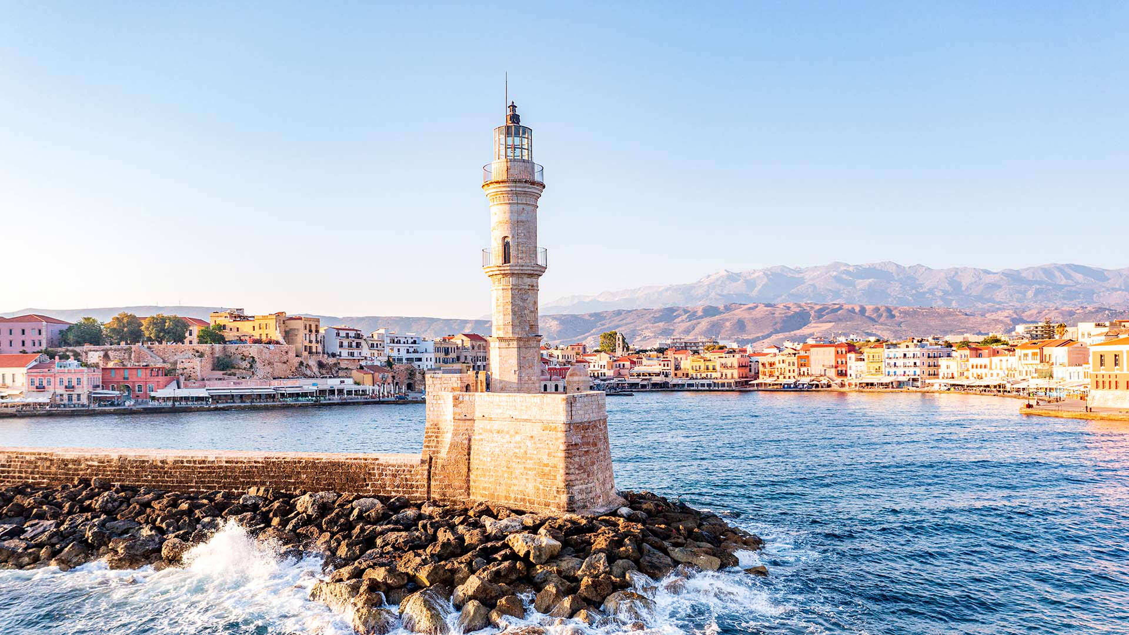 Visit the lighthouse in Chania, Crete