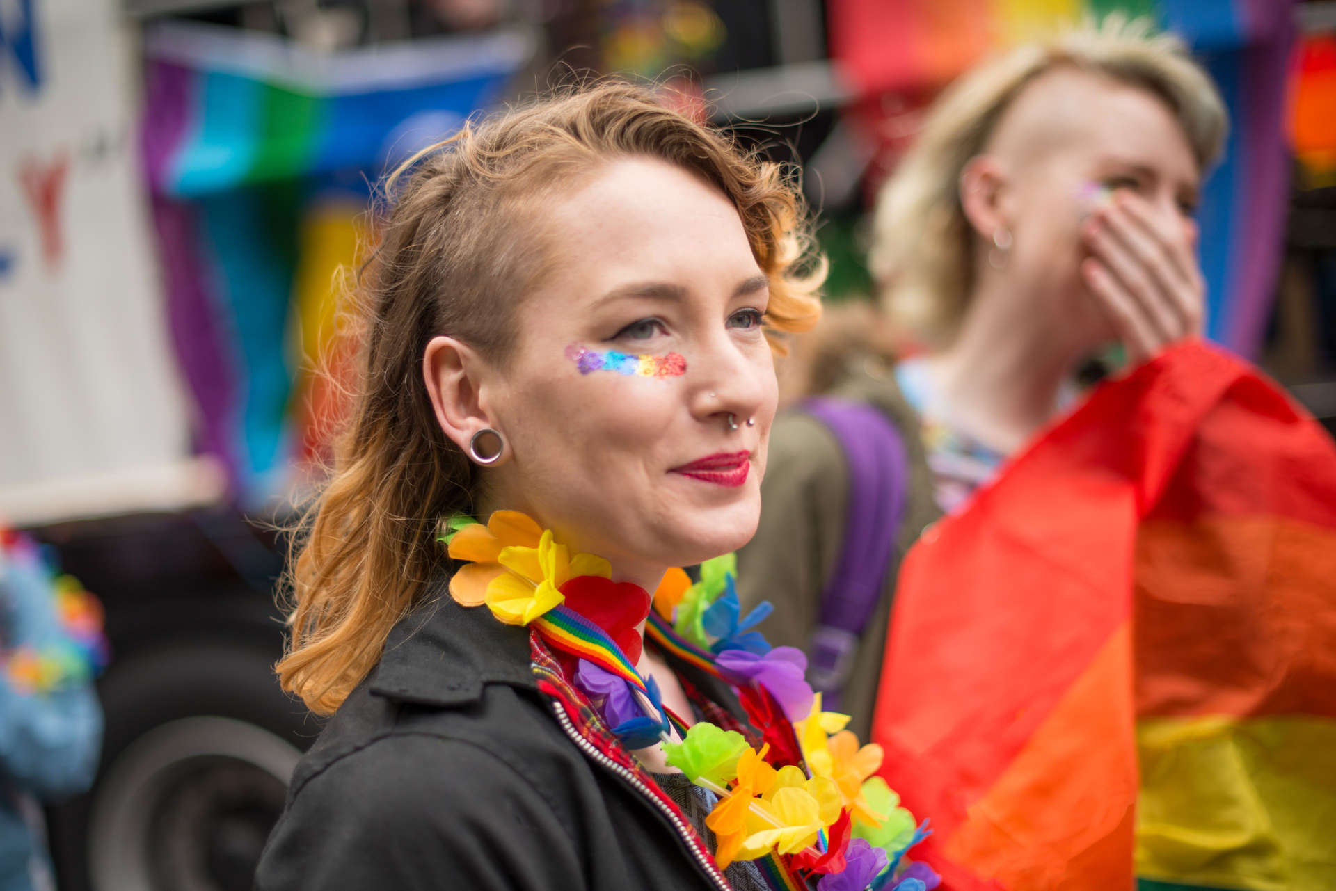 Mujer en el Irish Pride Festival