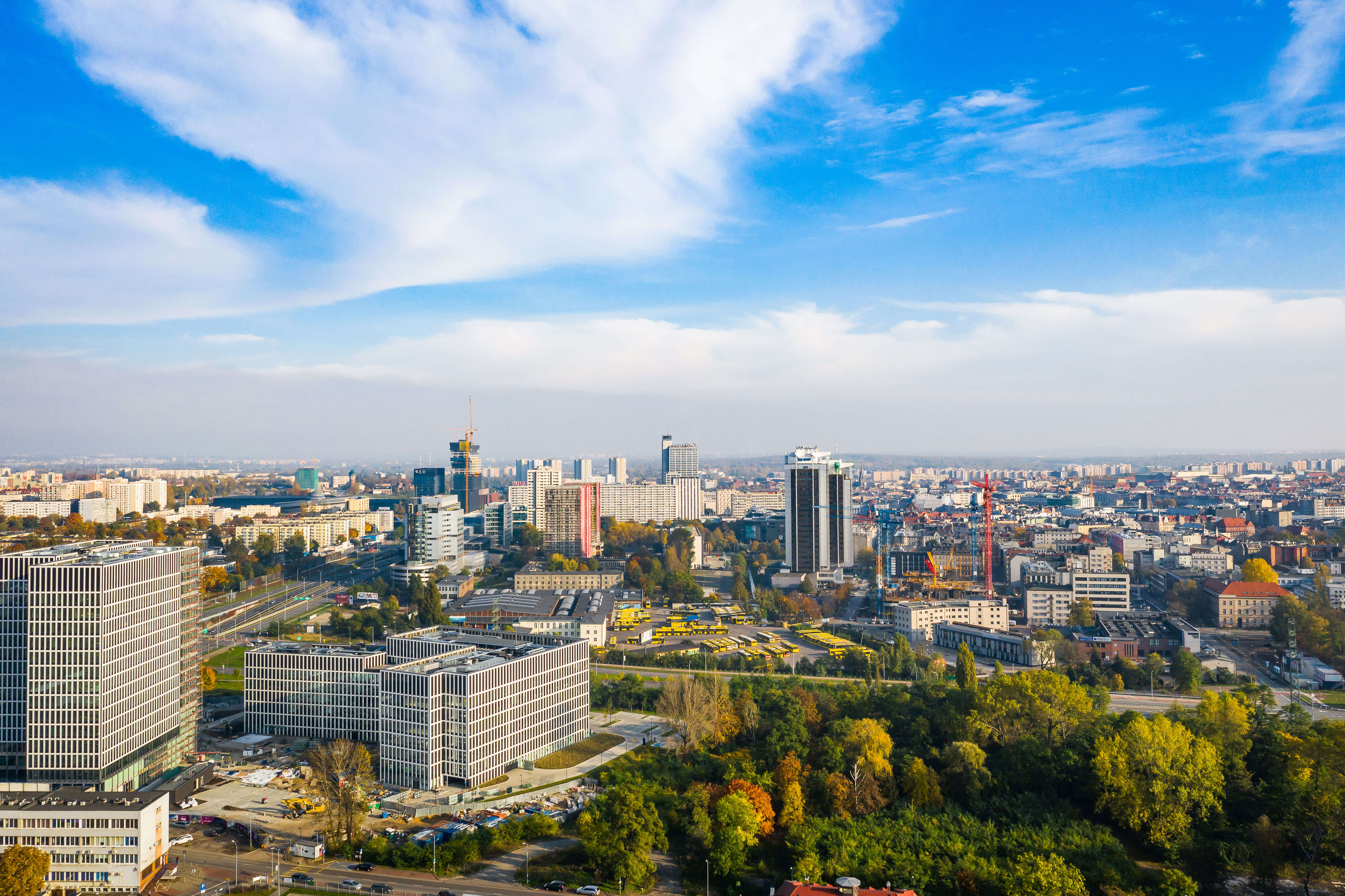 The Katowice skyline.