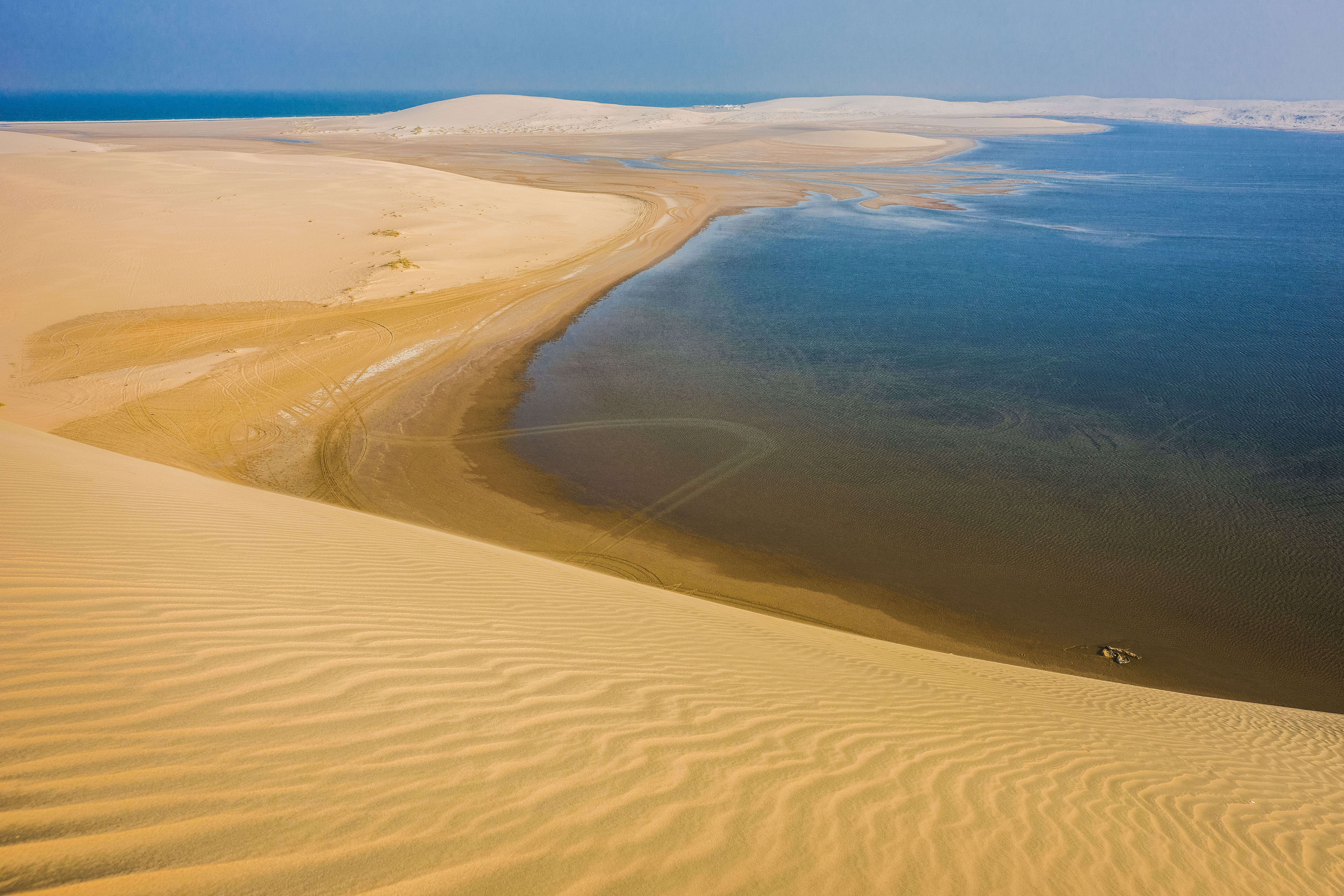 Khor al Adaid, the Inland Sea, is a seawater inlet right at the bottom end of the Qatar peninsula