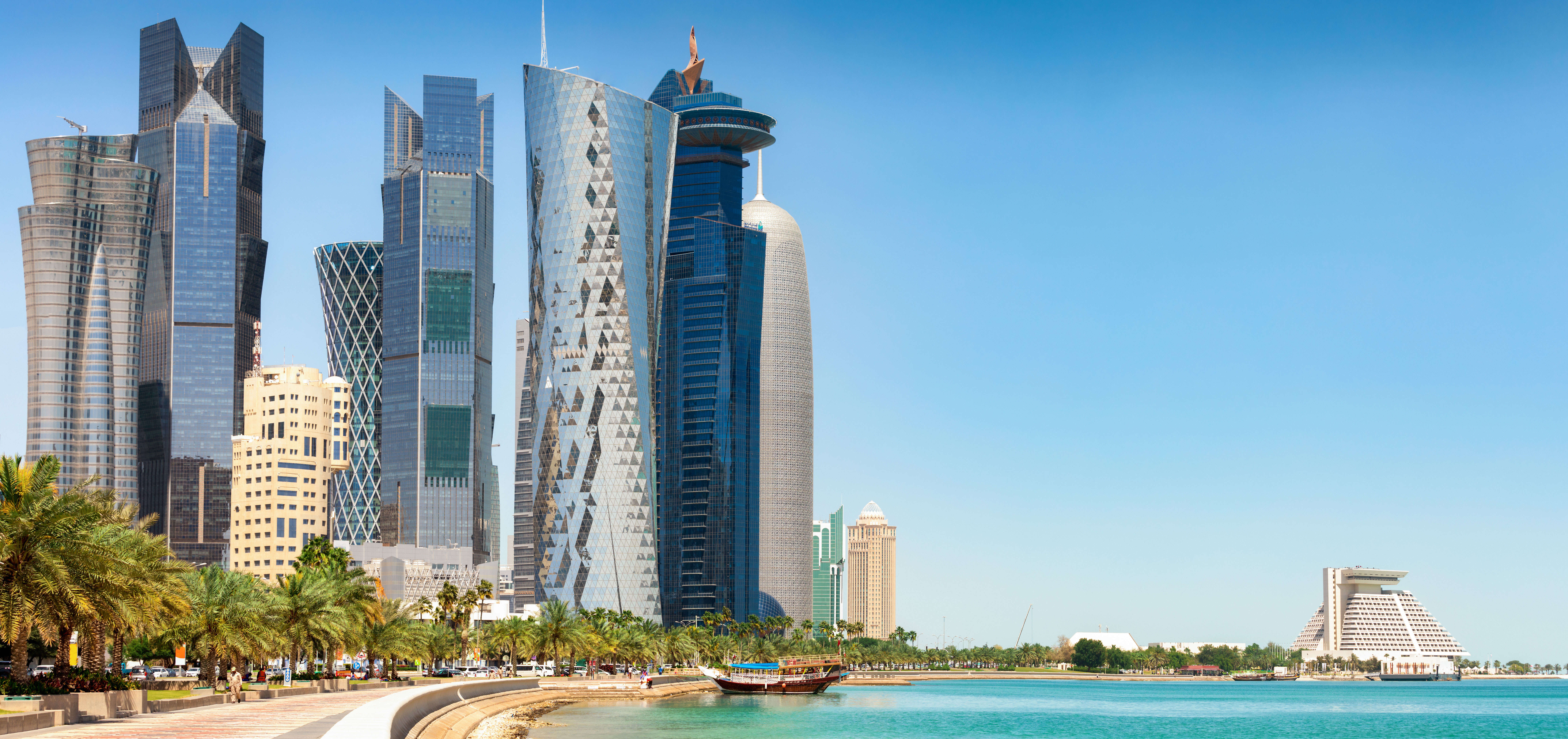 The 7km-long Corniche is Doha’s iconic seaside promenade
