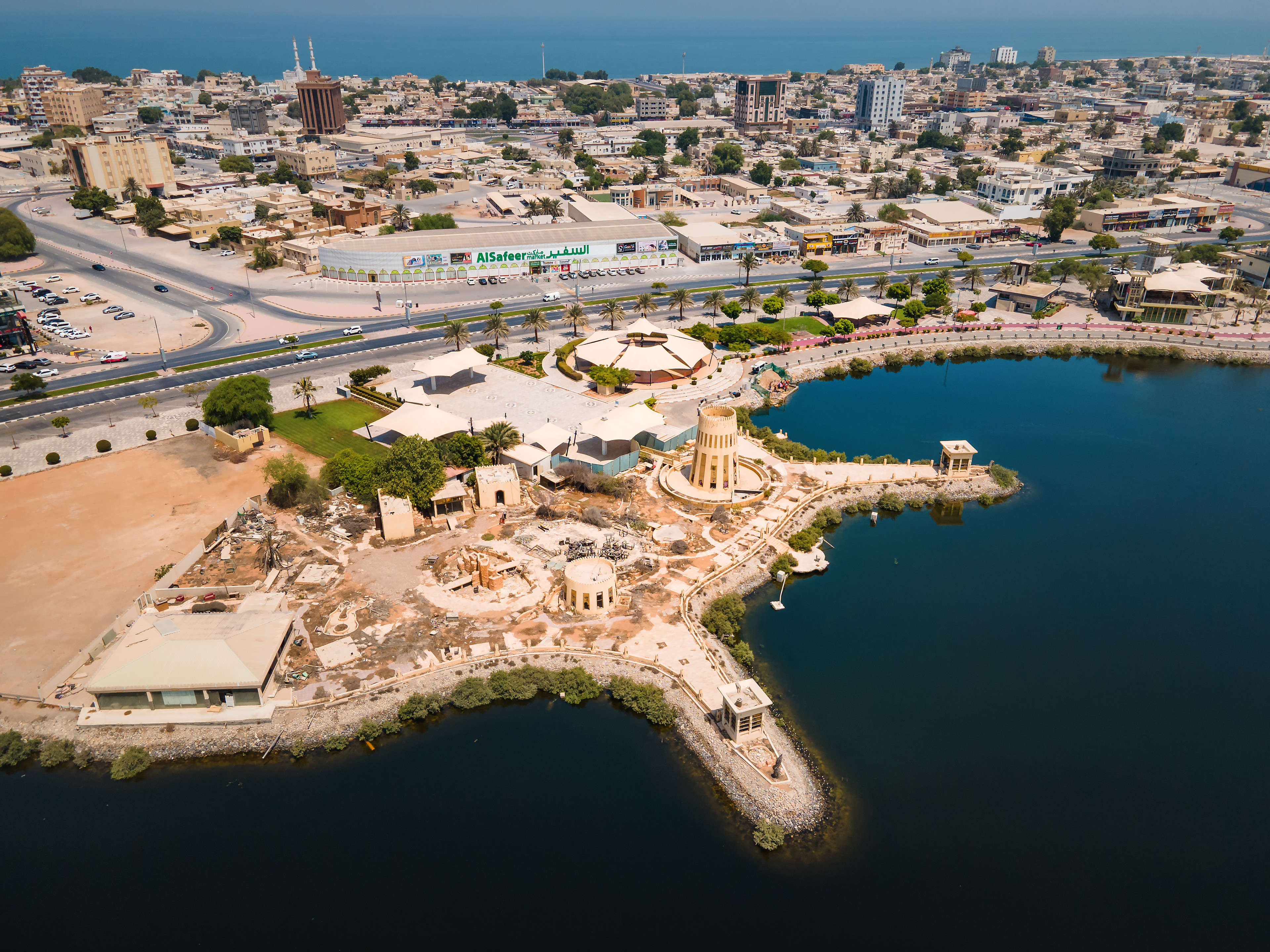 Ras Al-Khaimah city and the surrounding mountains
