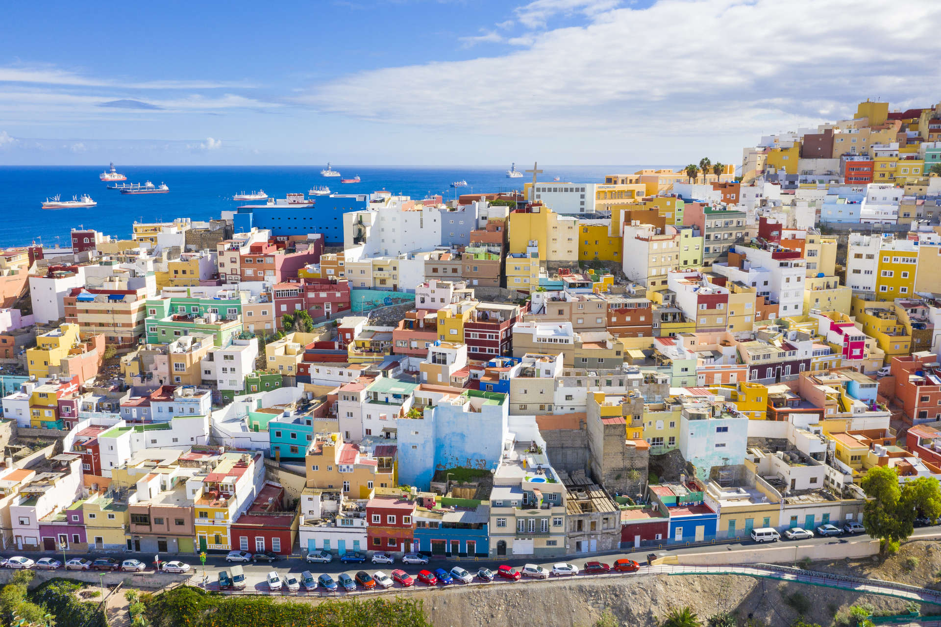 Colourful houses in Gran Canaria