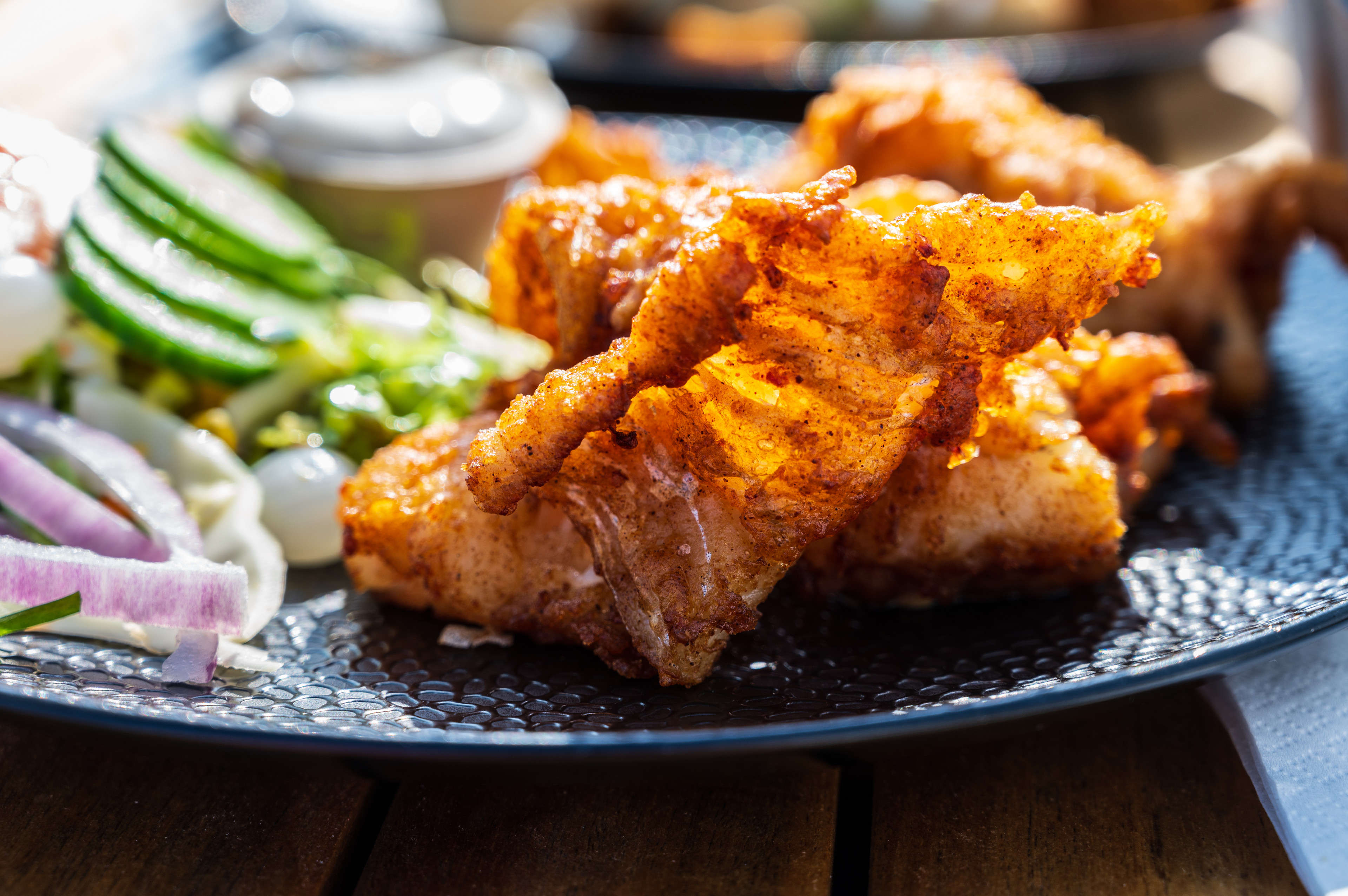 Kibbeling consists of deliciously moist chunks of battered fish