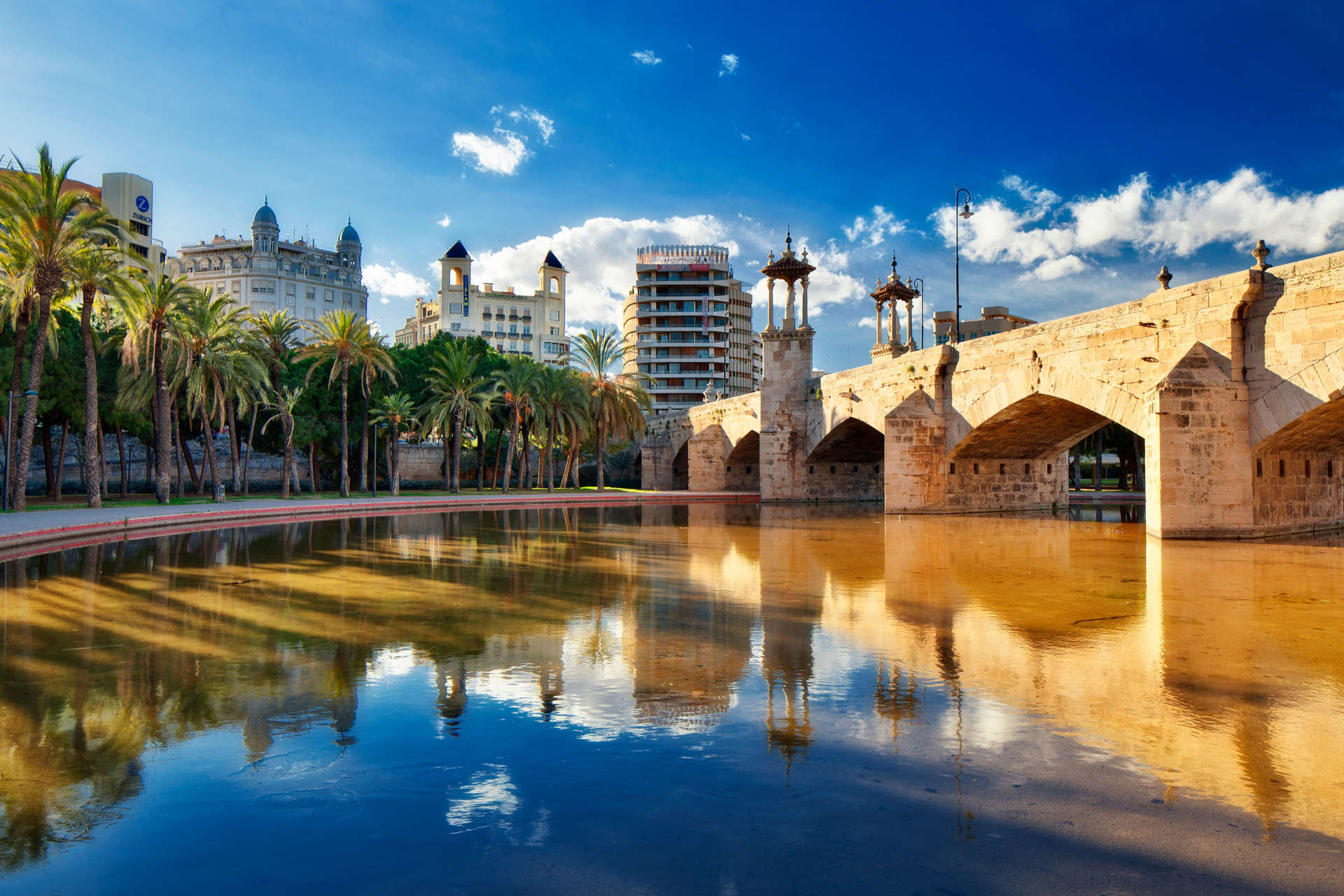Valencia's Turia Gardens stretch for nine kilometres