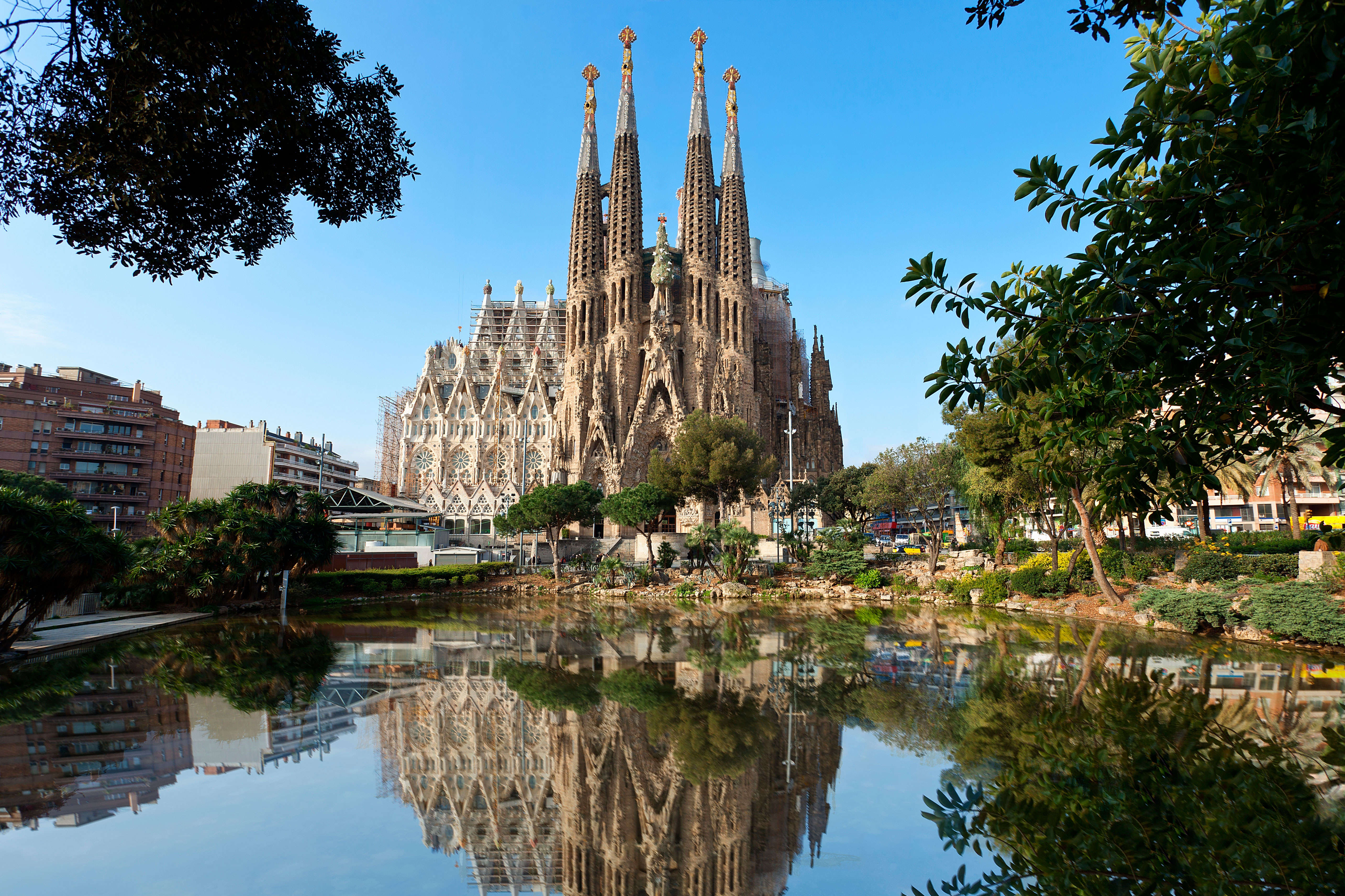 Barcelona's Sagrada Família looks especially beautiful against May’s blue skies